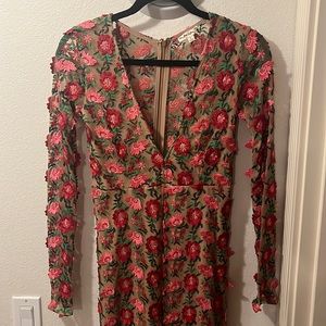 For Love and Lemon Floral Midi Dress Sz M